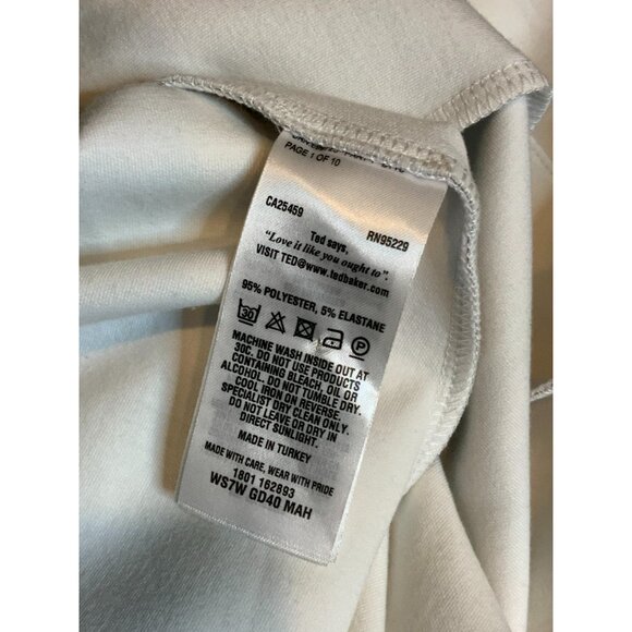 Ted Baker Green Pink Floral Fit & Flare Cap Sleeve Mah Dress, Size 2 TB | 6 US - Picture 11 of 11